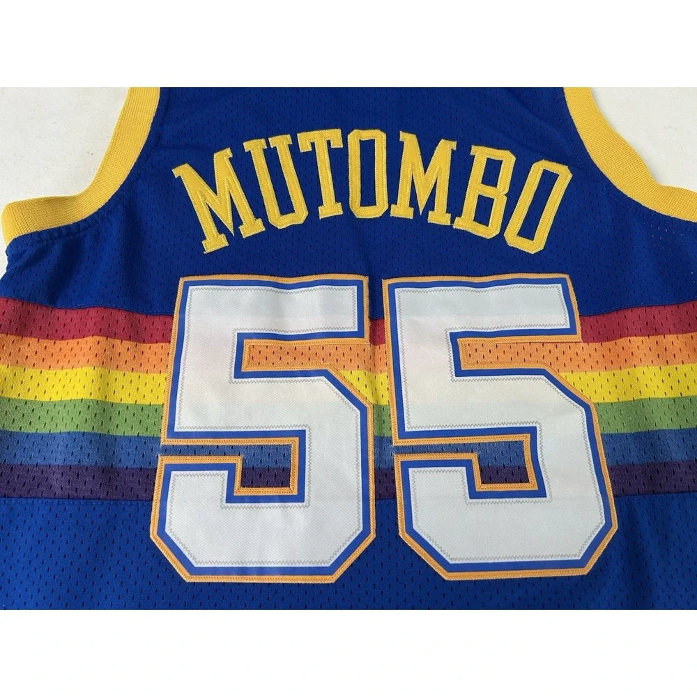 Vintage Adidas Hardwood Classics NBA Denver Nuggets Mutombo #55 Jersey M